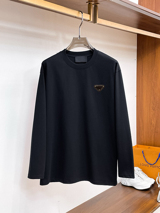 プラダ ファッショナブルなカジュアルベースレイヤー長袖シャツ