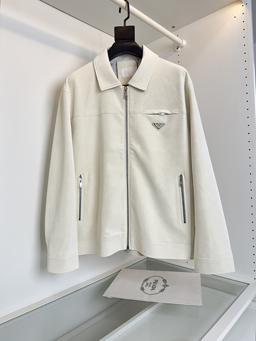 プラダコピー 新しい黒の輸入エコスエードカラージャケット