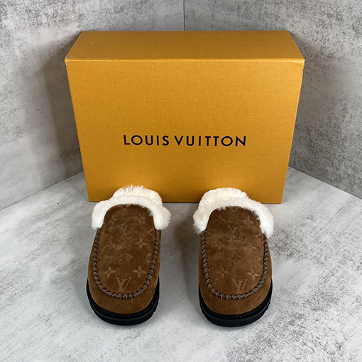 ルイヴィトン LV Aspen Line ウールプラットフォームアンクルブーツシリーズ