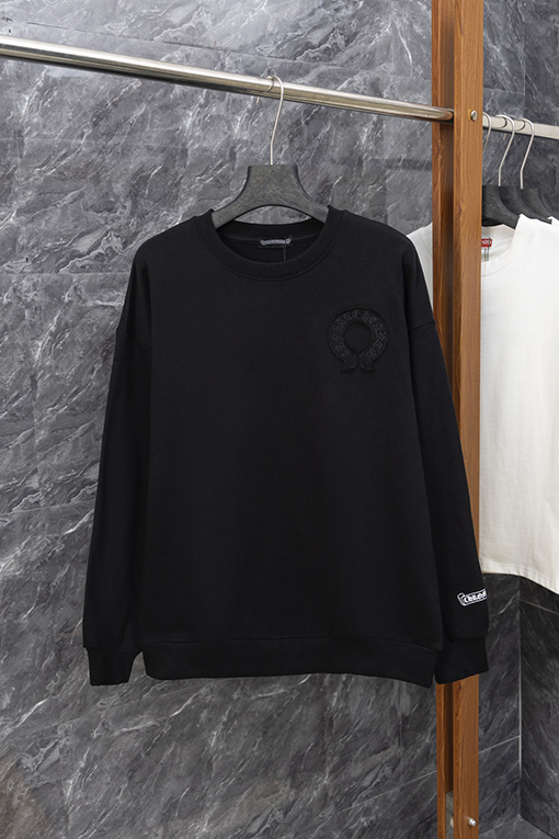 クロムハーツコピー バーンアウト刺繍クルーネックスウェットシャツ