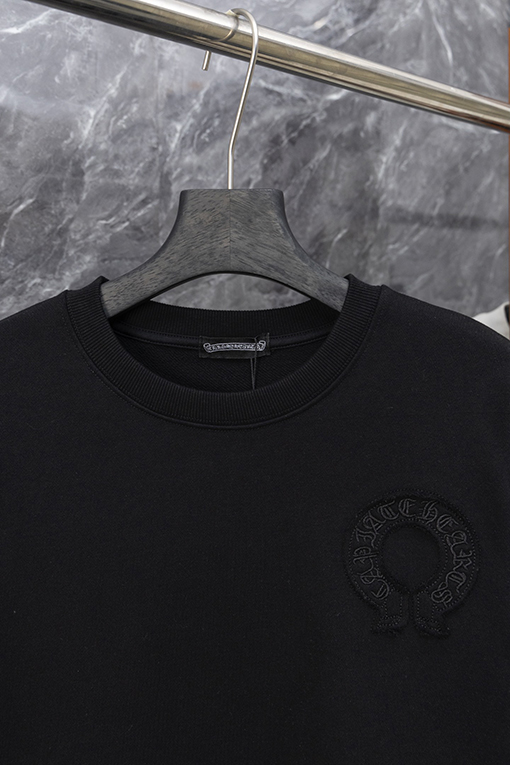 クロムハーツコピー バーンアウト刺繍クルーネックスウェットシャツ