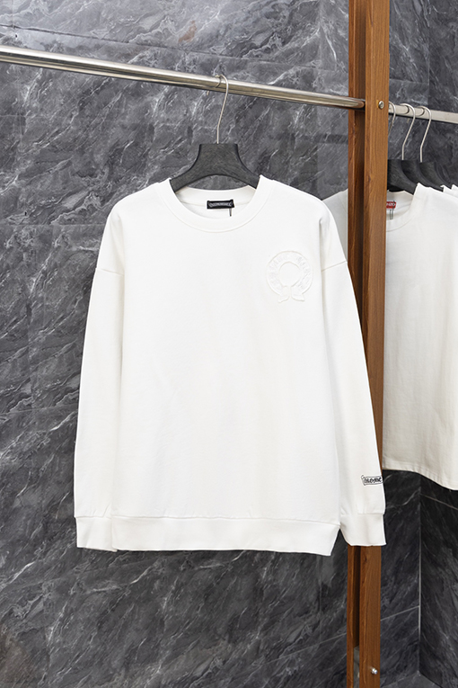 クロムハーツコピー バーンアウト刺繍クルーネックスウェットシャツ