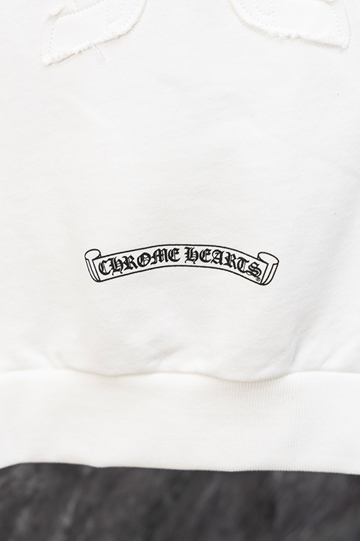 クロムハーツコピー バーンアウト刺繍クルーネックスウェットシャツ