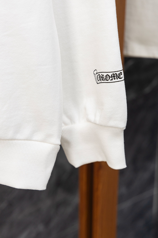 クロムハーツコピー バーンアウト刺繍クルーネックスウェットシャツ