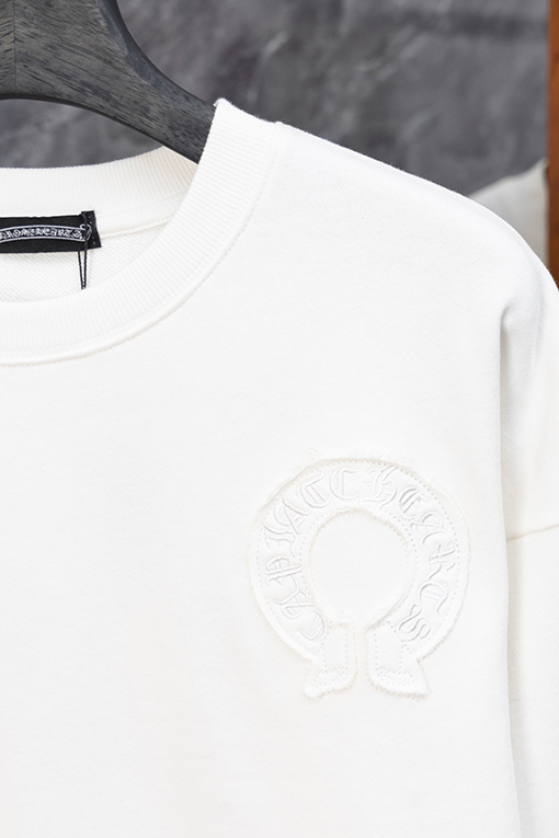 クロムハーツコピー バーンアウト刺繍クルーネックスウェットシャツ