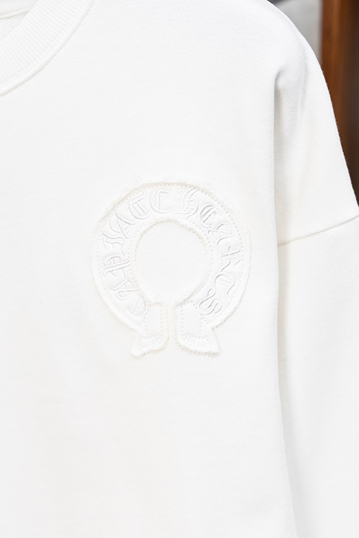 クロムハーツコピー バーンアウト刺繍クルーネックスウェットシャツ