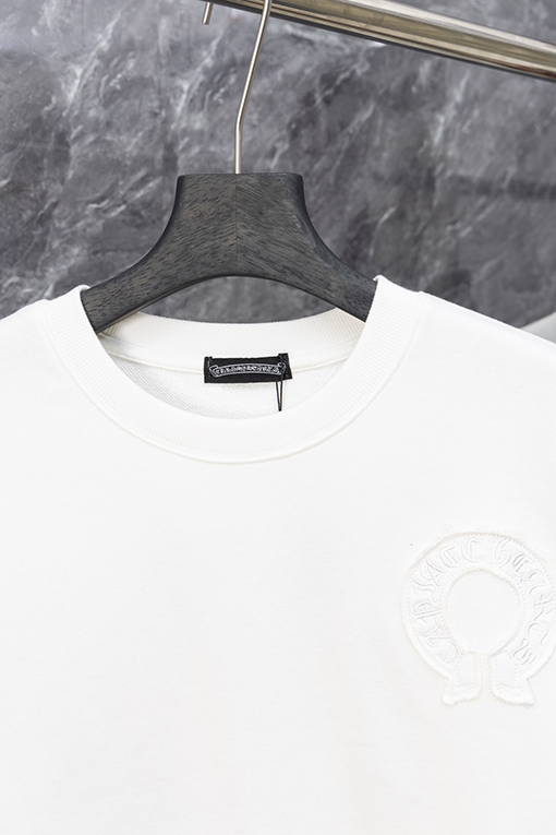 クロムハーツコピー バーンアウト刺繍クルーネックスウェットシャツ