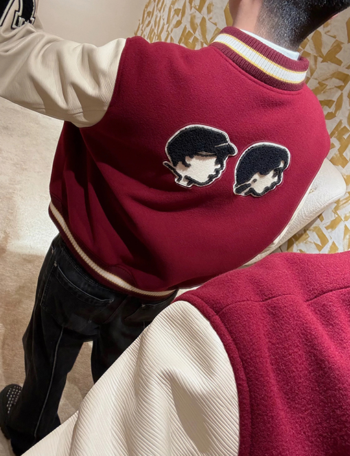 ルイヴィトン 刺繍パッチワークベースボールジャケット