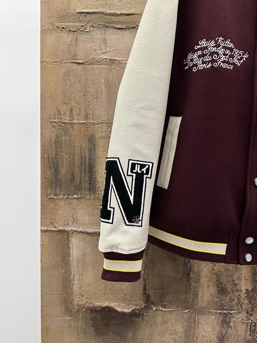ルイヴィトン 刺繍パッチワークベースボールジャケット