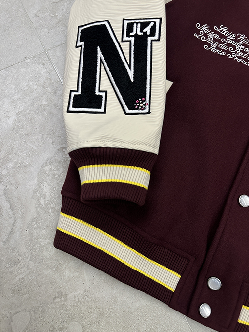 ルイヴィトン 刺繍パッチワークベースボールジャケット