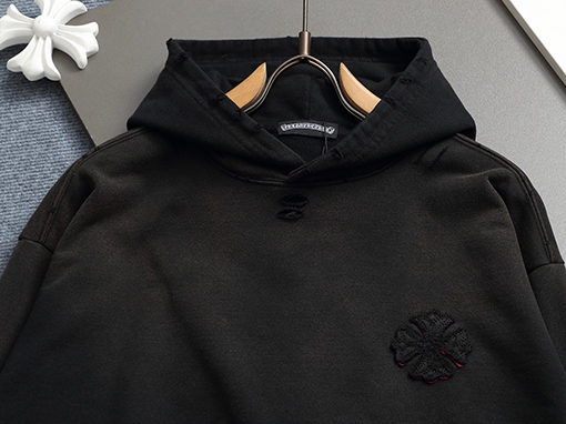 クロムハーツ ウォッシュデニム刺繍ロゴパーカー