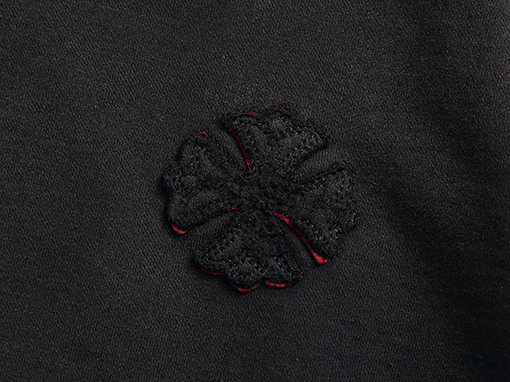 クロムハーツ ウォッシュデニム刺繍ロゴパーカー