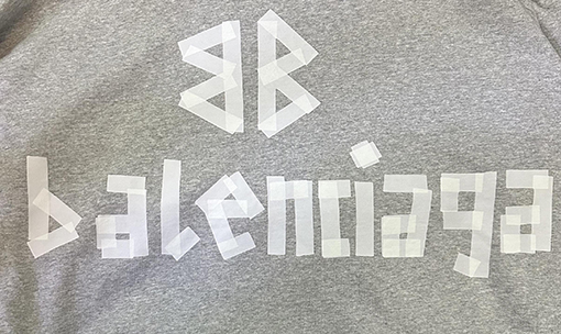 バレンシアガ Balenciaga 開梱マスキングテープフード付きスウェットシャツ