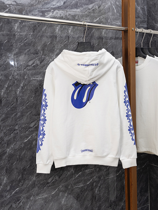 クロムハーツ クラシックなブループリントのフード付きジャケット