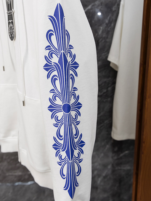 クロムハーツ クラシックなブループリントのフード付きジャケット