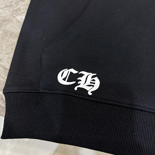 クロムハーツコピー クロスプリントレザーラベルジップアップフードジャケット