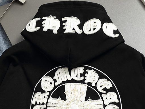 クロムハーツ クラシックなヘビーデューティーウォッシュデニム刺繍ロゴパーカー