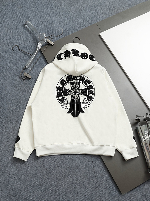 クロムハーツ クラシックなヘビーデューティーウォッシュデニム刺繍ロゴパーカー