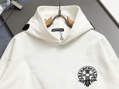 クロムハーツ クラシックなヘビーデューティーウォッシュデニム刺繍ロゴパーカー