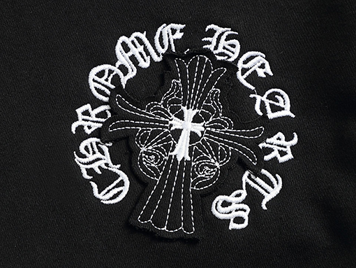 クロムハーツ ヘビーデューティーウォッシュデニム刺繍ロゴパーカー