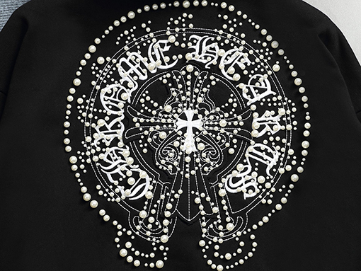 クロムハーツ ヘビーデューティーウォッシュデニム刺繍ロゴパーカー