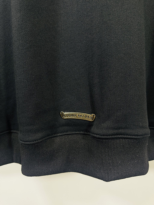 クロムハーツ ウォッシュアップリケ刺繍スタンドカラージッパースウェットシャツ