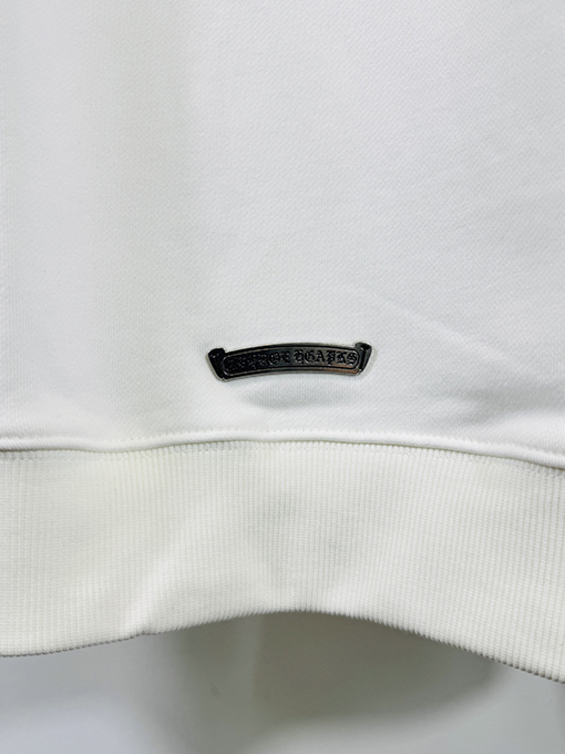 クロムハーツ ウォッシュアップリケ刺繍スタンドカラージッパースウェットシャツ