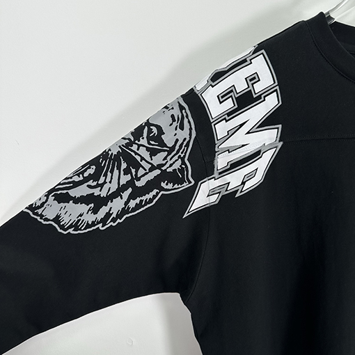 シュプリーム MASCOT FOOTBALL TOP タイガーヘッド番号66フットボール ロングスリーブ シャツ
