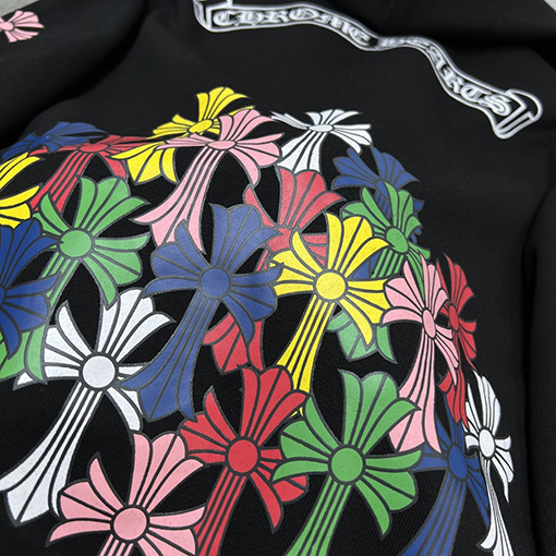 クロムハーツ クロス柄フード付きスウェットシャツ