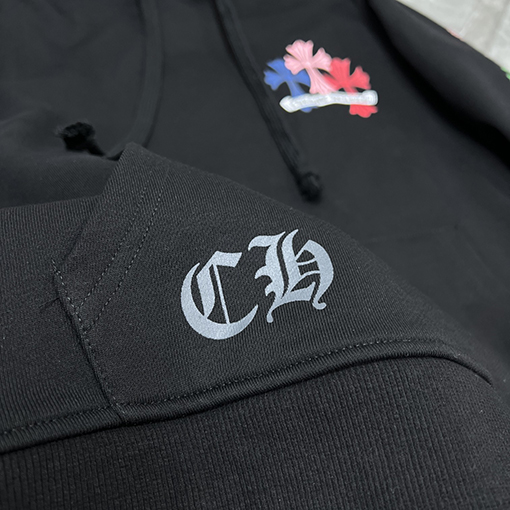 クロムハーツ クロス柄フード付きスウェットシャツ