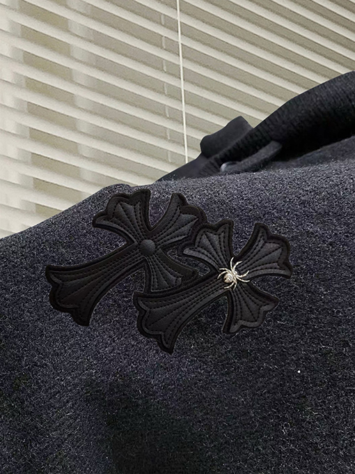 クロムハーツ 公式サイトベストセラーの厚ニットフード付きセーターカーディガン