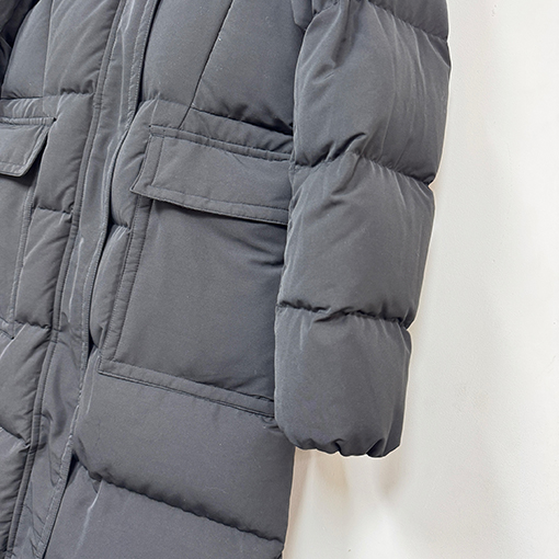 モンクレールスーパーコピー ウールカラーのレディースミドル丈フード付きダウンジャケット