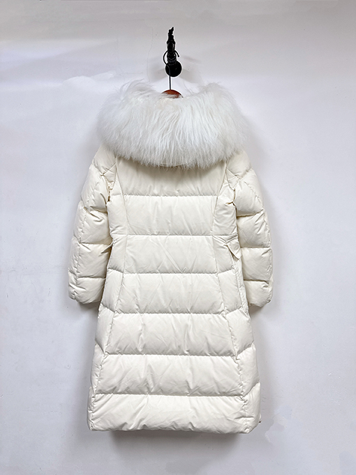 モンクレールスーパーコピー ウールカラーのレディースミドル丈フード付きダウンジャケット