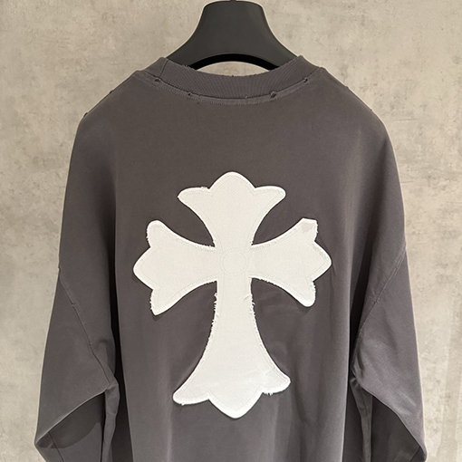 クロムハーツ 新作アップリケ刺繍ロングスリーブスウェットシャツ