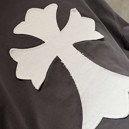 クロムハーツ 新作アップリケ刺繍ロングスリーブスウェットシャツ