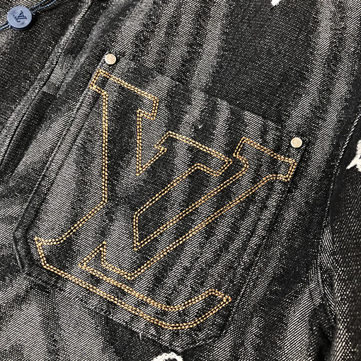 ルイヴィトン 新作ベースボールジャカードデニムダウンジャケット