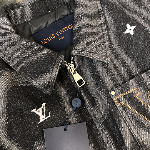 ルイヴィトン 新作ベースボールジャカードデニムダウンジャケット