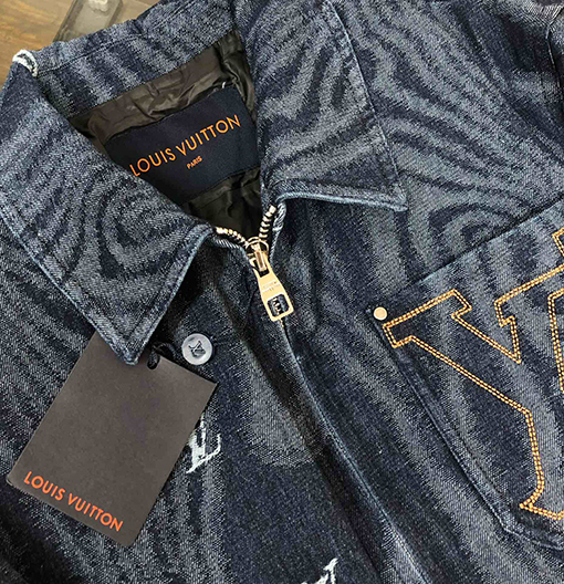 ルイヴィトン 新作ベースボールジャカードデニムダウンジャケット