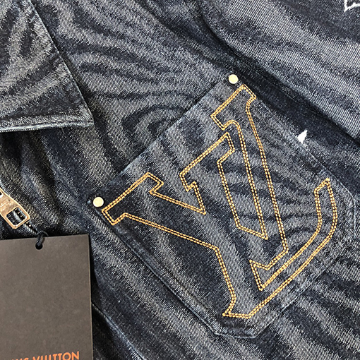 ルイヴィトン 新作ベースボールジャカードデニムダウンジャケット