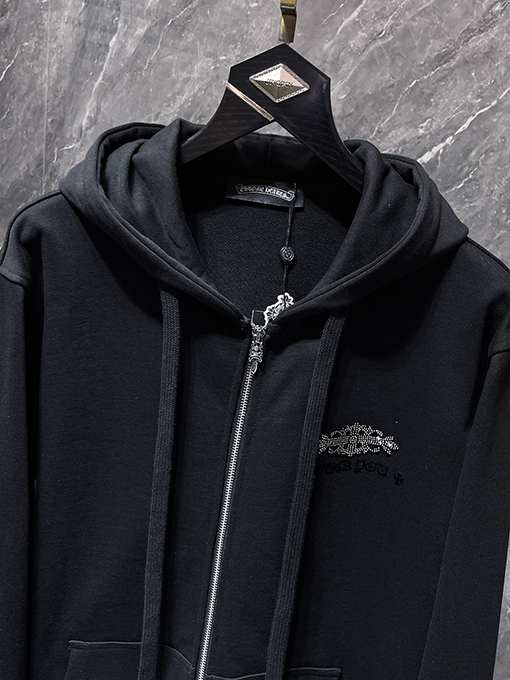 クロムハーツスーパーコピー 馬蹄形のサンスクリット文字パーカー
