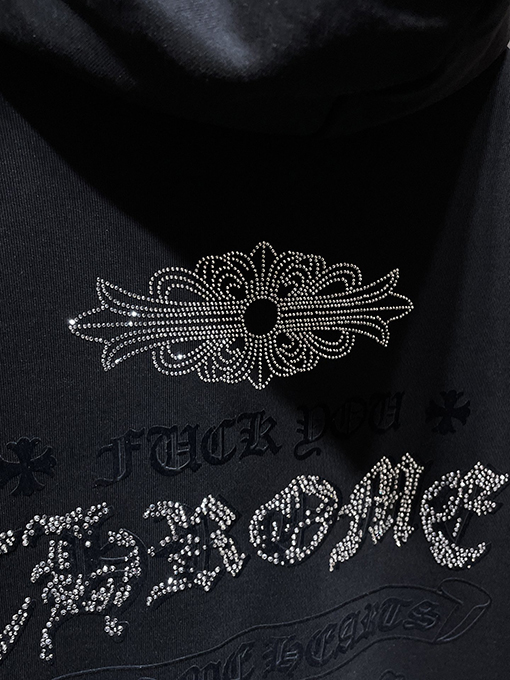 クロムハーツスーパーコピー 馬蹄形のサンスクリット文字パーカー