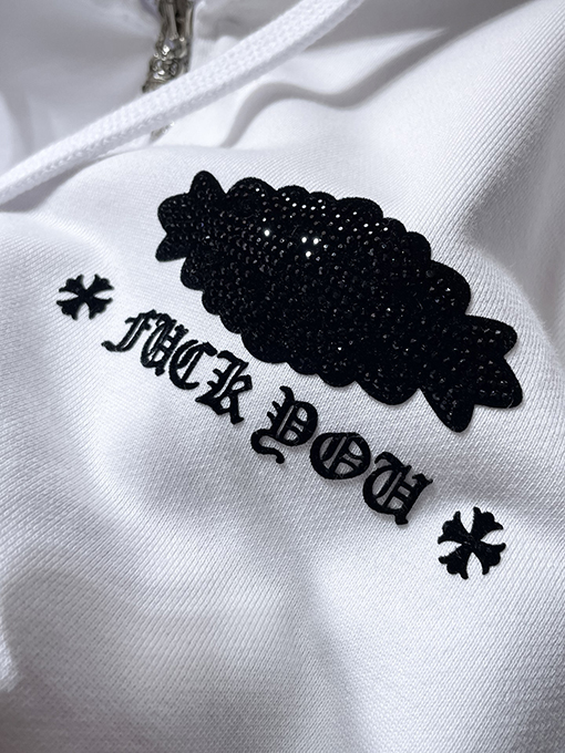 クロムハーツスーパーコピー 馬蹄形のサンスクリット文字パーカー