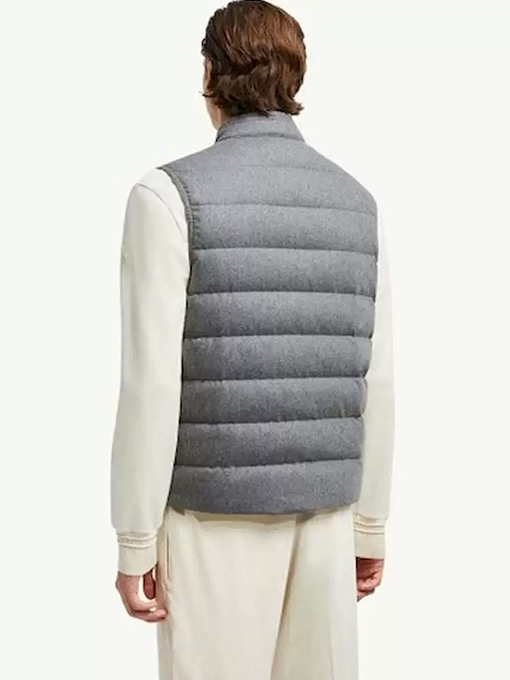 モンクレールスーパーコピー Gallienne 新作レザーバッジウールダウンベスト