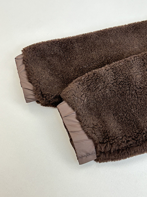 モンクレール 幾何学模様のジャカードウール混紡プラッシュフード付きジャケット