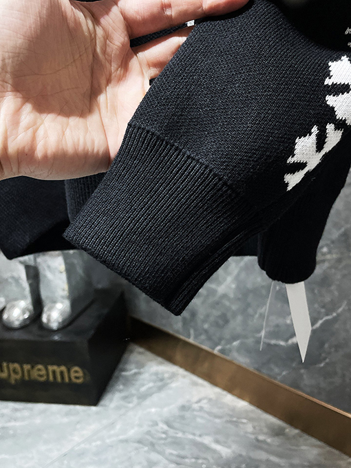 クロムハーツスーパーコピー ジャカード織りの馬蹄柄がの厚のセーター