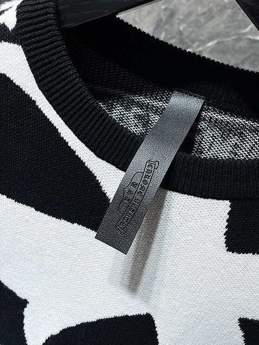 クロムハーツスーパーコピー ジャカード織りの馬蹄柄がの厚のセーター