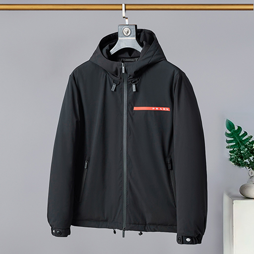 プラダ テープシール付き小三角形ダウンジャケット