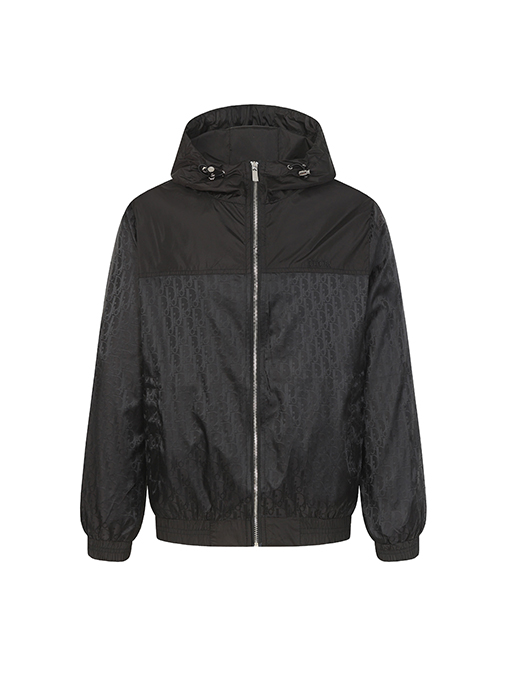 ディオールコピー 胸にロゴプリントが入ったフード付きジャケット