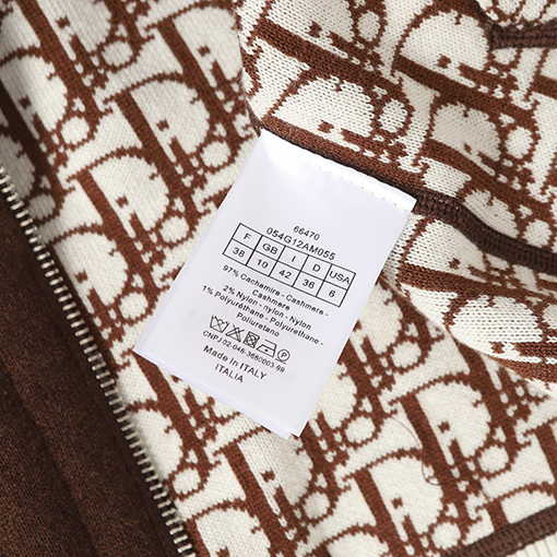 ディオール ジャカードリバーシブルカシミアコート