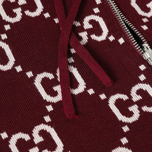 グッチスーパーコピー モノグラム柄のリバーシブルカシミアニットカーディガン